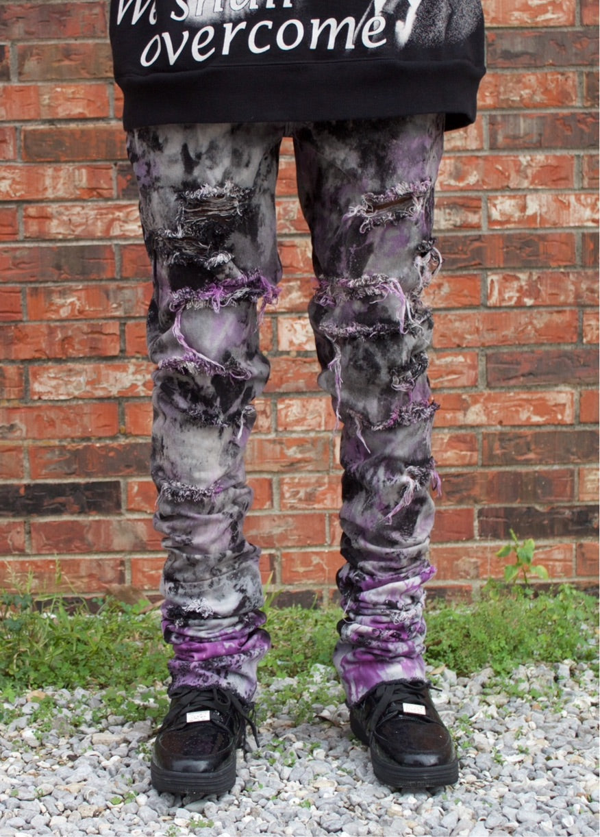 1 / 1 - Distressed Stacked Denim
